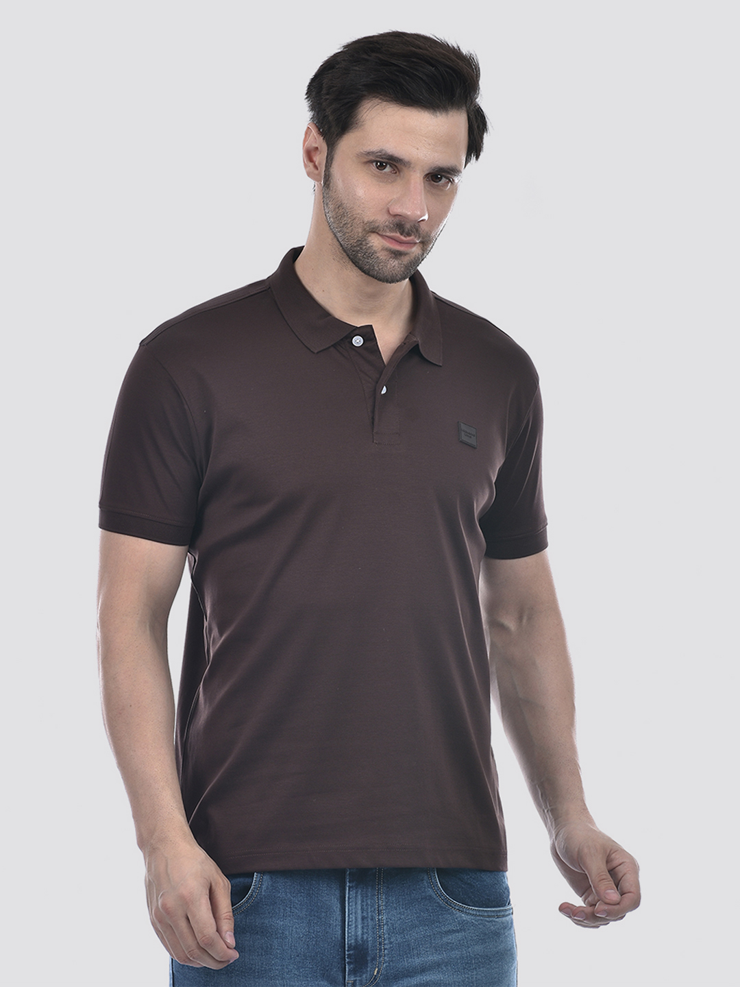Numero Uno Men Solid Brown T-Shirt